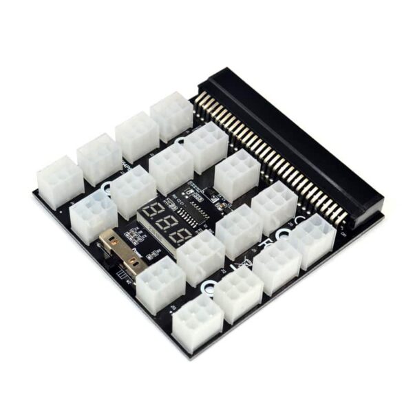 Black PCI-E 17* 6Pin Power Supply Breakout Board Adapter